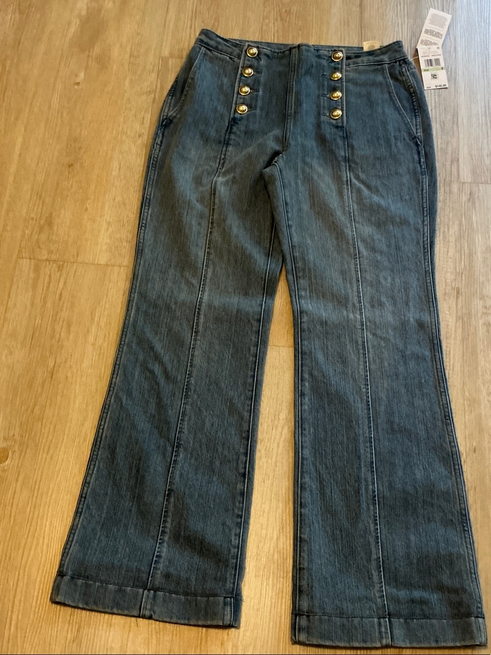 Dark Gray Women's High-Rise Button-Front Jeans